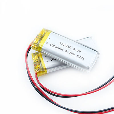 Batterie mince flexible faite sur commande 102050 3.7wh de polymère de lithium