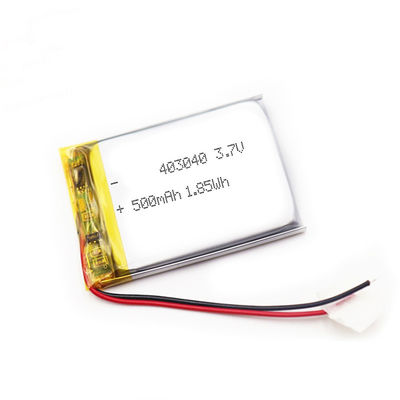 Lithium rechargeable Ion Polymer Battery Pack 3.7v 530mAh d'OEM 4.2*30*33mm